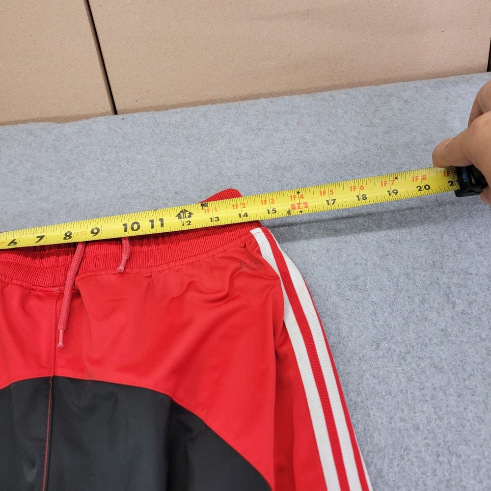 Adidas Pants Mens Medium Red Black Woven Track Colorblock Side Stripe HC2078 - Picture 9 of 16